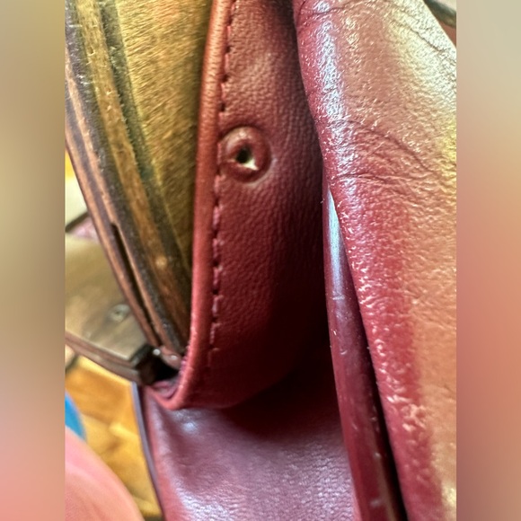 Vintage Oxblood Wooden Aigner Shoulder bag that has been Birkenfied - Picture 12 of 14